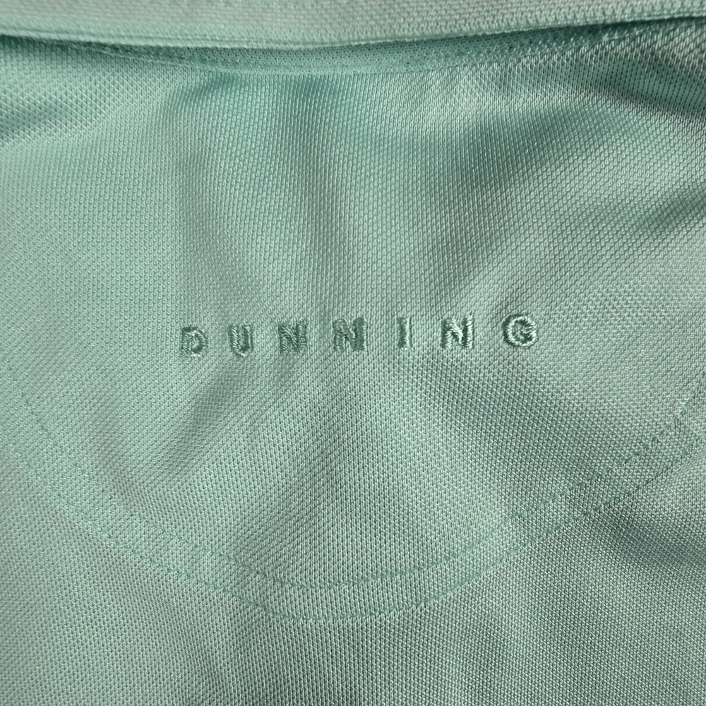 Dunning Golf Polo Shirt Mens Large Green Performance Stretch‎ Wicking - Picture 8 of 11